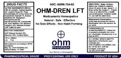 Ohm-dren Lft 1 Oz Bottle Label (Ohm Dren Lft 1 Fl Oz Bottle Label)